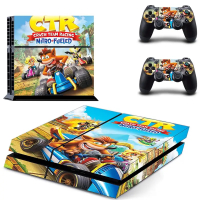 Crash Team Racing Nitro Fueled CTR PS4 Skin Sticker Decal for PlayStation 4 Console and 2 controller