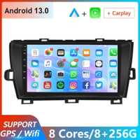 Android 13 Car Radio Carplay For Toyota Prius 3 XW30 2009-2014 2015 Multimedia Video Player Stereo Navigation GPS NO DVD