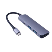 Type-C USB C Hub USB-C Expander to HDMI-compatible +USB3.0+PD Adapter Multi-function Adapter