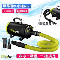 bigboi『單馬達MINI吹水機 (附吸塵配件)』 吹風機 單馬達吹風機 吹水吸塵兩用 寵物吹毛 吸塵器