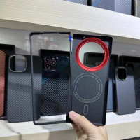 MagSafe Case for Vivo X fold 3 Pro Carbon Fiber Magnetic Cover Aramid Fiber Case Anti-fall Busines Cover Phone Accessory