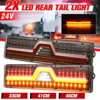 2PCS 24V LED Car Truck Rear Light Tail Light Turn Signal Brake Reverse Turn Signal Lamp Tractor Trailer Lorry Bus Campers Boat