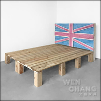 訂製品 工業風 棧板床架 英國米字旗 客製 CU043