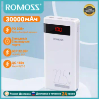 ROMOSS Sense8 Powerful Power Bank 30000mAh 22.5W 30W Type C External Battery Charger Fast Charge Powerbank For Xiaomi 14 iphone