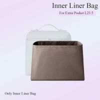Nylon Purse Organizer Insert for Loro Piana Extra Pocket L23.5 Durable Inner Liner Bag Cosmetics Storage Bag Organizer Liner Bag