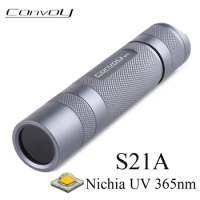 Convoy S21A Nichia UV 365nm Flashlight 21700 Torch with ZWB2 Filter Linterna Led High Power Ultraviolet Light Lanterna