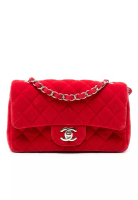 Chanel 二手 Chanel 迷你長方形經典天鵝絨單翻蓋包