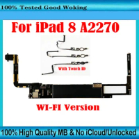 WLAN Version For ipad 8 A2270 32GB 128GB Motherboard With IOS System Free iCloud Unlocked Mainboard Original Logic board