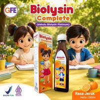 Biolysin Complete Suplemen Syrup Multi Vitamin FOS Anak Sehat Aktif Cerdas d/h Platinum BPOM Halal