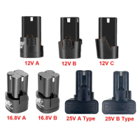 12V 16.8V 25V Universal Battery Rechargeable Lithium Battery For Electric drill Power Tools Electric Screwdriver Li-ion Battery