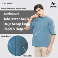 Zalmore Oversize T-Shirt Premium LUMA ZMOOTH - Kaos Oversize Unisex Anti Kusut Lembut Anti Nerawang 
