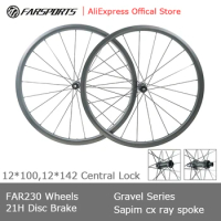 Farsports New Gravel Wheels FAR230 SP Hub Carbon Disc Brake Road Wheelset Central lock 21H