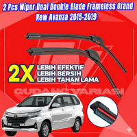 2 Pcs Wiper Dual Double Blade Frameless Grand New Avanza 2015-2019