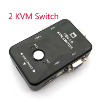 New USB KVM Switch Switcher 2 Port VGA SVGA Switch Box USB 2.0 Mouse Keyboard 1920*1440
