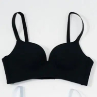 Young Curves Bra Simply Rib Comfort Wireless C03-10424B 32B/070 Black