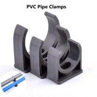 2~10 Pcs 20/25/32/40/50mm PVC Pipe Clamps Fixed Tube Fish Tank Aquarium Fitting Agricultural Irrigation Garden Pipe Support