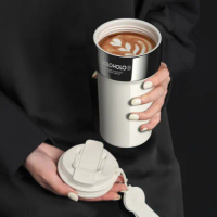 【HOLOHOLO】LATTE CUP 2.0 陶瓷吸管保溫拿鐵杯 500ml（3色）保溫杯 吸管杯 咖啡