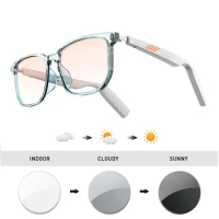 Bluetooth 5.0 smart glasses intelligente Eyewear TWS music headset can be customized prescription lens photochromic lens