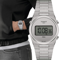TISSOT 天梭 官方授權 PRX Digital 數位石英手錶 送禮首選-35mm T1372631103000