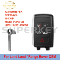 SUPERKEY Smart Key For Land Range Rover 2018 2019 2020 2021 433.92MHz NCF29A4V 49 CHIP PEPS(SUV)JK52-15K601-DG / BG PEPSF0B