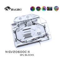 Bykski Water Block use for GIGABYTE RTX2060 Mini ITX OC 6G (GV-N2060IXOC-6GD) /Full Cover Copper Radiator Block / RGB to AURA