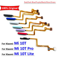 20PCS 100% Original For Xiaomi Mi 10T Lite Mi 10T 11T Pro Fingerprint Sensor Scanner Touch ID Home Button Connection Flex Cable