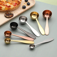 304 stainless steel spoon, 2.5ml to 30ml coffee spoon, seasoning measuring spoon, milk powder spoon,