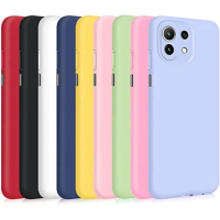 Luxury Shockproof Silicone Phone Case For Xiaomi Mi 11 lite Matte TPU Case for Xiaomi Mi11 lite NE 5G Soft Cover Case