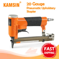 KAMSIN KN1013J 20 Gauge 10J Series Pneumatic Industrial Fine Wire Stapler, Air Power Upholstery Tool for Furniture, Renovation