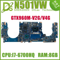 N501VW Laptop Motherboard For ASUS ROG G501VW UX501VW N501V G501V Mainboard With 8GB-RAM I7-6700HQ GTX960M 100% Working Well