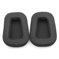 1 Pair Ear Pads Cushions Mesh Fabric/Protein Leather Ear Cups Cover Repair Parts Replacement for Logitech G633 G933 Headphones