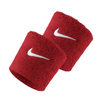Nike 護腕 Swoosh Wristbands 男女款 球類運動 兩隻入 勾勾 基本款 紅 白 NNN0460-1OS