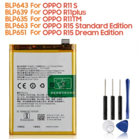 Replacement Phone Battery BLP663 BLP651 For OPPO R11 R11TM R11S R11Plus R15 Standard Edition BLP643 BLP639 BLP635 Rechargeable
