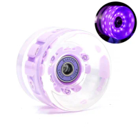 65*45mm 6 Bulbs LED light Up Wheels Skateboard Wheels Pu 78A With Bearing Outdoor Skate Board Skating Surf Long Board Flashing
