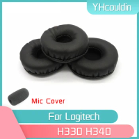 YHcouldin Earpads For Logitech H330 H340 Headphone Accessaries Replacement Wrinkled Leather