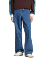 กางเกงจ็อกเกอร์ผู้ชาย ขายาวผ้าเดนิม Adicolor Firebird รุ่น JC6234 สี Medium Blue Denim