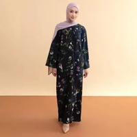 Lozy Hijab - Amora Abaya Dress (Gamis Cheongsam Dress Haji dan Umrah Bahan Poly Twisted Print Koleks