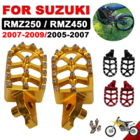 For Suzuki RMZ250 2007-2009 RMZ450 2005-2007 RM-Z 250 450 RMX450Z Footrest Motorcycle Accessories Footpeg Foot Pegs Rests Pedal