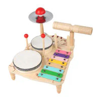 Xylophone Drum Set Motor Skill Educational Toy Baby Drum Set Wooden Xylophone Musical Toy Baby Musical Toys for Kids Boy Girl