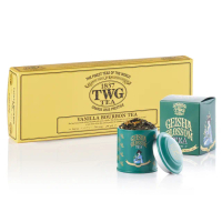 【TWG Tea】純棉茶包迷你茶罐雙享禮物組(波本香草南非國寶茶 15包/盒+迷你茶罐口味任選20g/罐)