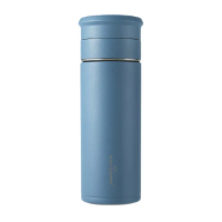 【BLACK HAMMER】茗香陶瓷不鏽鋼泡茶保溫杯500ml(藍色)