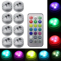 Car LED Foot Atmosphere Lamp Remote Control LED Car Interior Ambient Light Wireless Adhesive Colorful Ambient Light With Battery