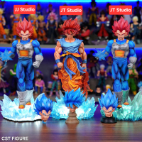 Mô hình Goku &Vegeta Blue / Gold – JT Studio & JG Studio | Cao 33cm-Tặng kèm móc dán treo tường