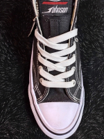 Sepatu Lokal Pride Johnson Classic Pro High Black White cocok untuk sekolah dan kerja - Kasual shoes