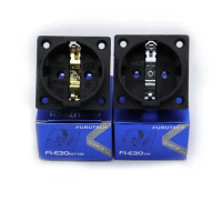 8PCS HiFi Schuko Furutech FI-E30 NCF nano socket pure copper plated Rhodium EU Power plug