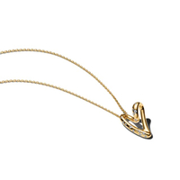 สร้อยคอ Organically Shaped Stone-Set Heart Pendant Necklace สีทอง