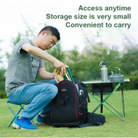 Outdoor Folding Stool Camping Fishing Chairs Nature Hike Portable Ultralight Tourist Subway Travel Queuing Seatless Equipments