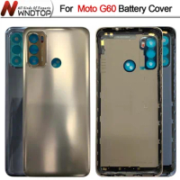 New For Motorola Moto G60 Back Battery Cover Door Rear Glass Housing Case For Moto G60 Battery Cover Housing With Lens 6.8"
