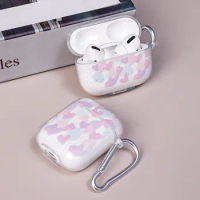 Cute Bluetooth Earphone Case for AirPods 1 2 Pro Case TPU Transparent Bluetooth Earphone Cover with Keyring for Apple AirPods 3