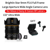 Brightin Star 9mm F5.6 Full Frame Large Aperture Wide Angle Camera Lens for Nikon Z Sony E Canon RF Leica L